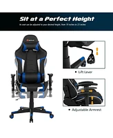 Gouun Reclining Swivel Massage Gaming Chair with Lumbar Support