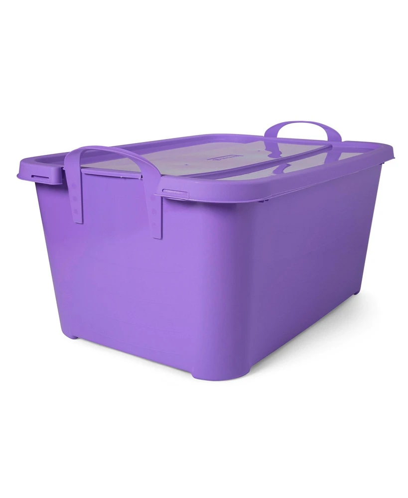 Life Story Purple Stackable Closet Organization Storage Box, 55 Quart (6 Pack)