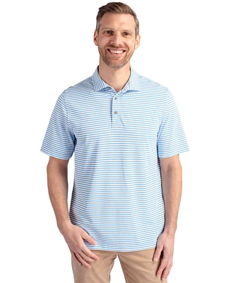 Cutter & Buck Men's Virtue Eco Pique Stripe Recycled Polo Shirt