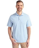 Cutter & Buck Men's Virtue Eco Pique Stripe Recycled Polo Shirt