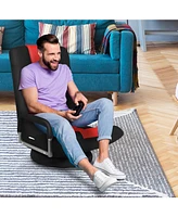 Gouun 360-Degree Swivel Gaming Floor Chair with Foldable Adjustable Backrest