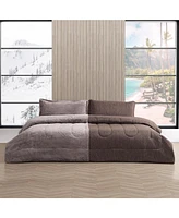 Coma Inducer Opposites Attract - Coma Inducer Oversized Comforter Set - Plush Frosted Chocolate + Cooling Cold Brew