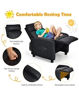 Gouun Ergonomic Pu Leather Kids Recliner Lounge Sofa for 3-12 Age Group