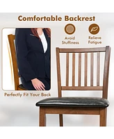 Gouun 2-Piece Bar Chair Set Counter Height Bar Stool with Backrest