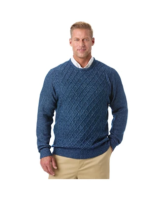 KingSize Big & Tall Soft Cable Knit Crewneck Sweater