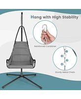 Gouun Hanging Chair with Stand and Extra Large Padded Seat