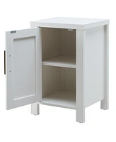 Kings Brand Furniture Sendero 1 - Door Side End Table Storage Cabinet, White