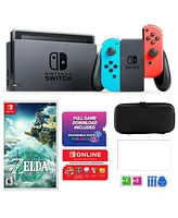 Nintendo Switch with MarioKart 8 Bundle in Neon with Mario Tears of the Kingdom & Accessories