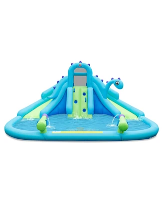 Inflatable Water Slide with Dual Slides and Large Splash Pool (Without Blower)