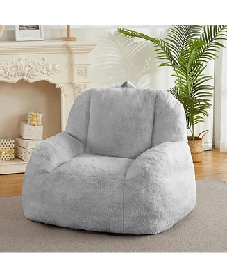gaomon Giant Bean Bag Chair, Faux Fur Stuffed Bean Bag Couch
