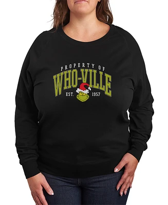 Hybrid Apparel Plus Grinch Who-Ville Graphic Pullover Top