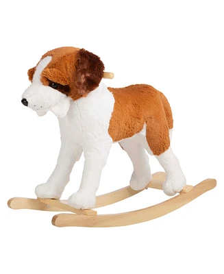 Happy Trails Plush Dog Rocking Horse