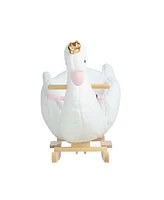 Happy Trails Swan Plush Rocking Horse