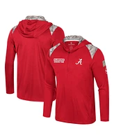 Colosseum Men's Crimson Alabama Tide Oht Military Appreciation Quarter-Zip Hoodie Jacket