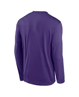 Nike Men's Purple Lsu Tigers Primary Stack Legend Long Sleeve T-Shirt