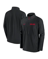 Nike Men's Black Ohio State Buckeyes Sideline Coaches Quarter-Zip Jacket