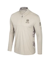 Colosseum Men's Natural Notre Dame Fighting Irish Oht Military Appreciation Quarter-Zip Jacket