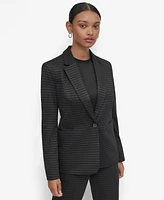 Dkny Petite Ponte One-Button Blazer