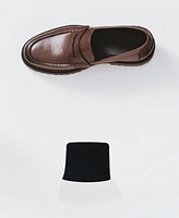 Mango Men's Leather Penny Loafers