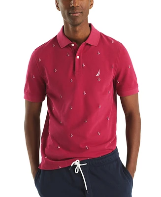 Nautica Men's Classic Fit Deck Printed Performance Polo Shirt