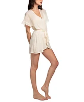 Linea Donatella Women's 3pc Wrap, Babydoll Chemise & Thong Set