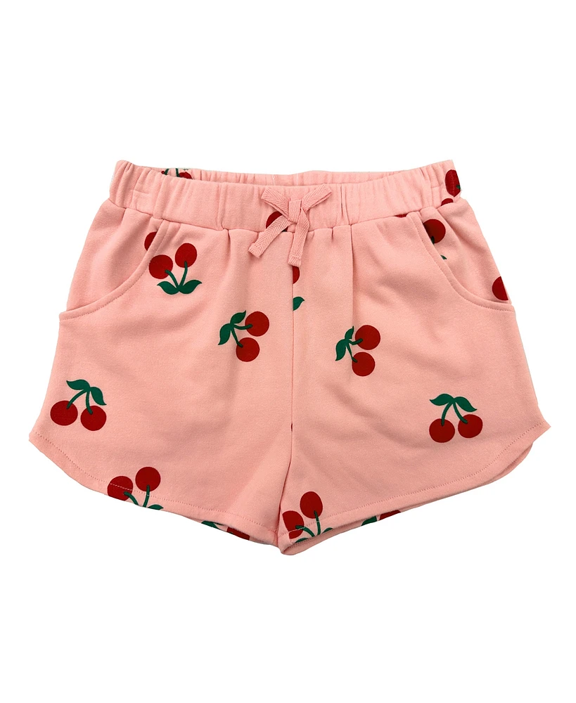 kensie Big Girls French Terry Elastic Waist Shorts