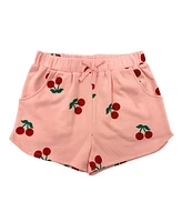 kensie Big Girls French Terry Elastic Waist Shorts