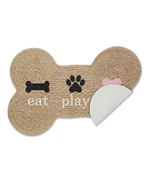 Bone Dry Pet Mat Bone Shape Eat Play Love