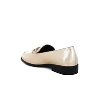 London Rag Melucine Metallic Horsebit Detail Loafers