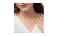 Textured Initial Letter Necklace