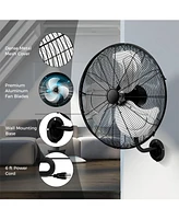Gouun 20 Inch Wall Mount Fan with 3 Fan Speeds and Adjustable Tilt Head