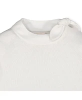 Hope & Henry Women's Organic Cotton Tie-Neck Sweater