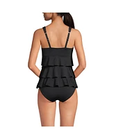 Lands' End Women's Ruffle Fauxkini One Piece Swimsuit