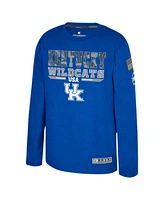 Colosseum Big Boys and Girls Heather Royal Kentucky Wildcats Oht Military Appreciation Oorah Long Sleeve T-Shirt