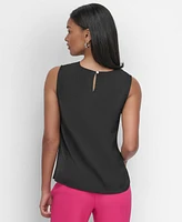 Dkny Sleeveless Cowlneck Top