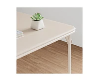 gaomon Folding Table, 33.6 Inch Folding Card Table, Portable Square Folding Table with Pu Soft Cushion