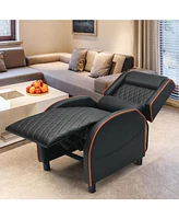 Gouun Massage Gaming Recliner Chair with Headrest Adjustable Backrest for Home Theater