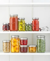 JoyJolt Wide Set of 6 Mason Jars with Airtight Lids