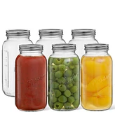 JoyJolt Regular Set of 6 Mason Jars with Airtight Lids