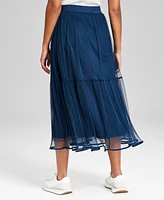 And Now This Women's Pull-On Tiered Tulle Midi Skirt, Exclusively at Macy's