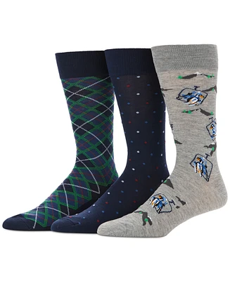 Perry Ellis Portfolio Men's 3pk. Festive Graphic Socks