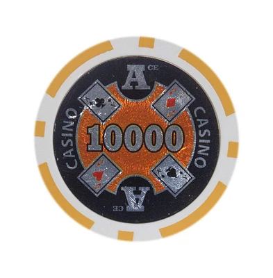 Slickblue Ace Casino Poker Chips (25-pack) - Clay Composite $10000