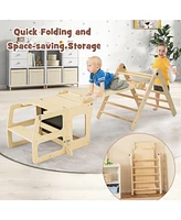 Gouun 7-in-1 Toddler Climbing Toy Connected Table and Chair Set for Boys and Girls Aged 3-14 Years Old