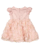 Rare Editions Baby Girls Soutache Foil Mesh Social Dress