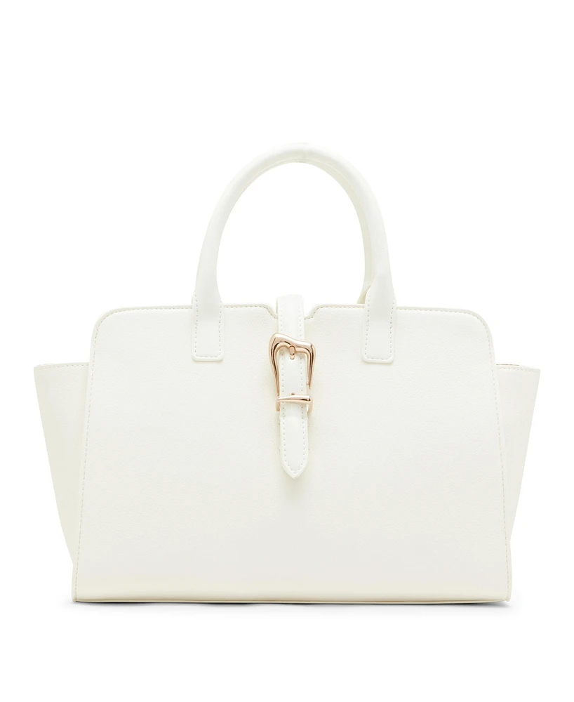 Anne Klein Sculpted Buckle Medium Satchel Bag