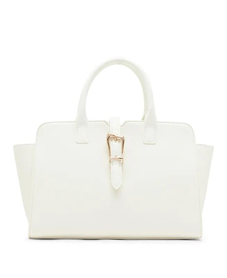 Anne Klein Sculpted Buckle Medium Satchel Bag