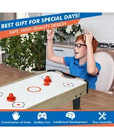 Inolait 36" Mini Tabletop Air Hockey Game w/Electric Motor Fan, 2 Pushers and 2 Air Hockey Pucks