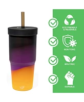 Straw Tumbler 32oz: 2 pk - Sun Storm
