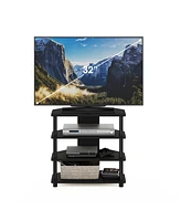 Furinno 4-Tier Tv Stand for Tv's up to 32" Entertainment Media Center w/Storage Cabinet