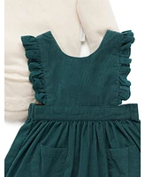 Purebaby Little Girls Corduroy Pinnie Set